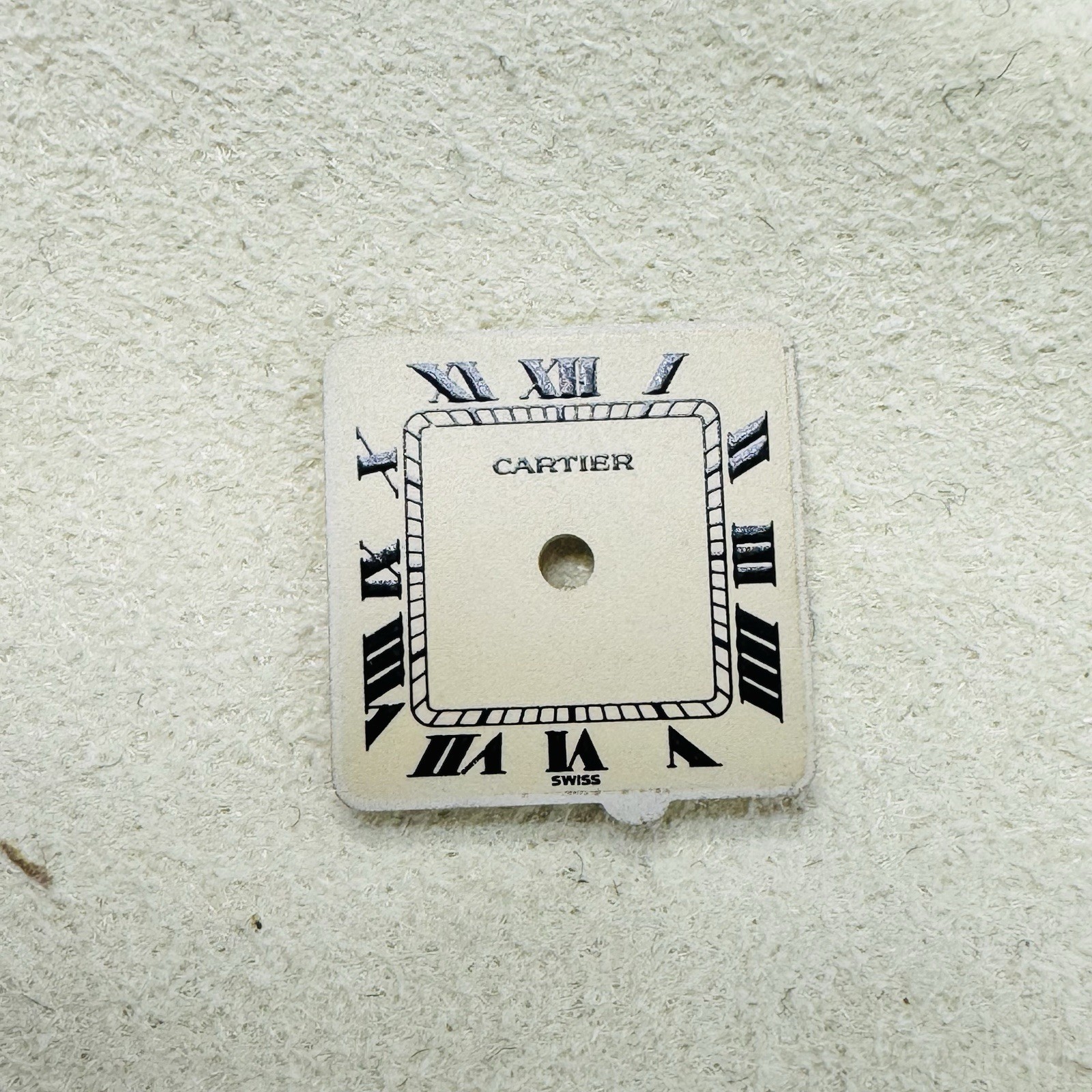 Cartier Panthere Small Square White Dial Part for Repair 13.5×13.3mm