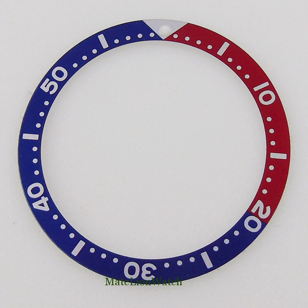 Flat Bezel Insert Aluminum Watch Ring 39mm*32mm Fit 45mm NH35 Model Watch Case