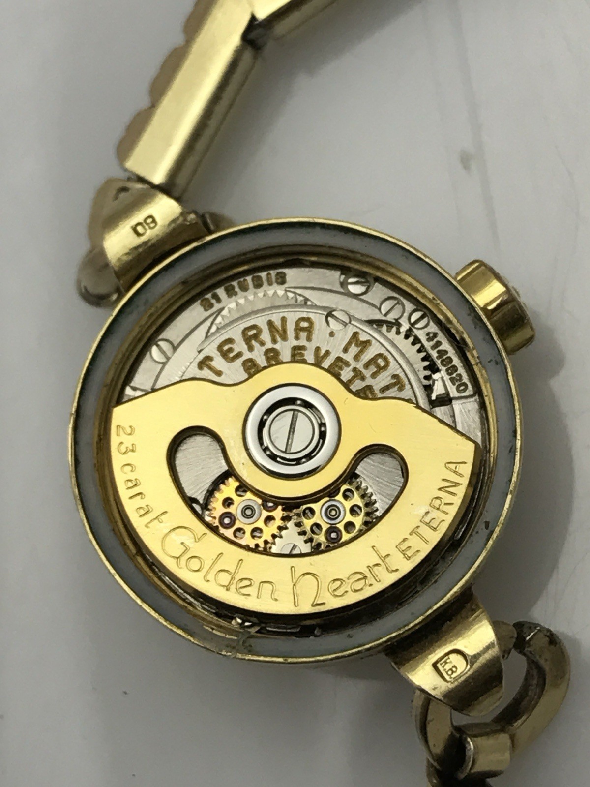 Eterna-Matic, “23 Karat Golden Heart”, “21 Rubie”, Ladies Watch RARE Collectible