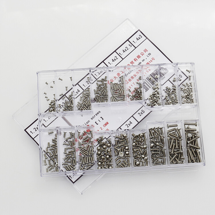 18 Different Sizes Silver Mini Steel Screws For Watch Back Case Or Eyeglasses