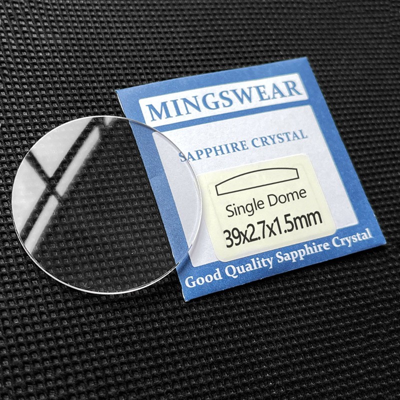 0.8-1.5mm Thick Single Dome Sapphire Glass Watch Crystal 18-40.5mm Watch Parts