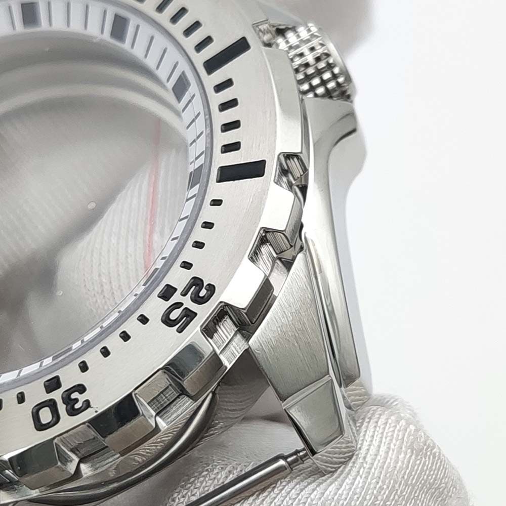 44mm Steel Watch Case Modify turtle Mod Sapphire Rotating For Seiko NH35A NH36