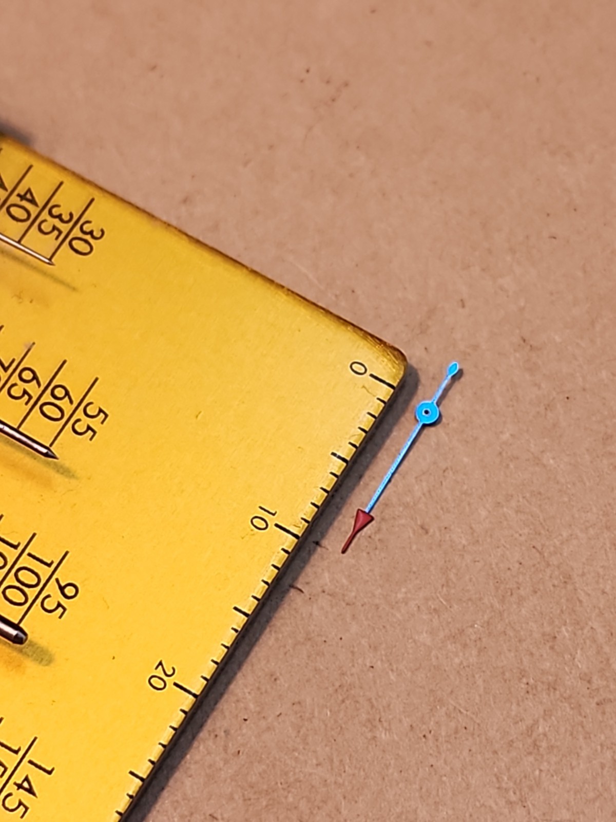 Vintage NOS Blue Arrow Sweep Second Hand With Red Painted Tip .61 Post Height