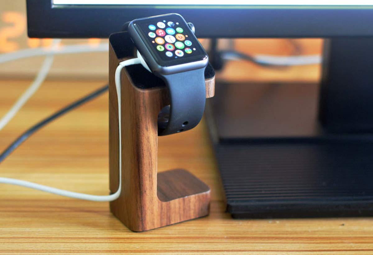Wooden Charging Stand Holder Dock Compatible with Apple Watch SE All Series W…