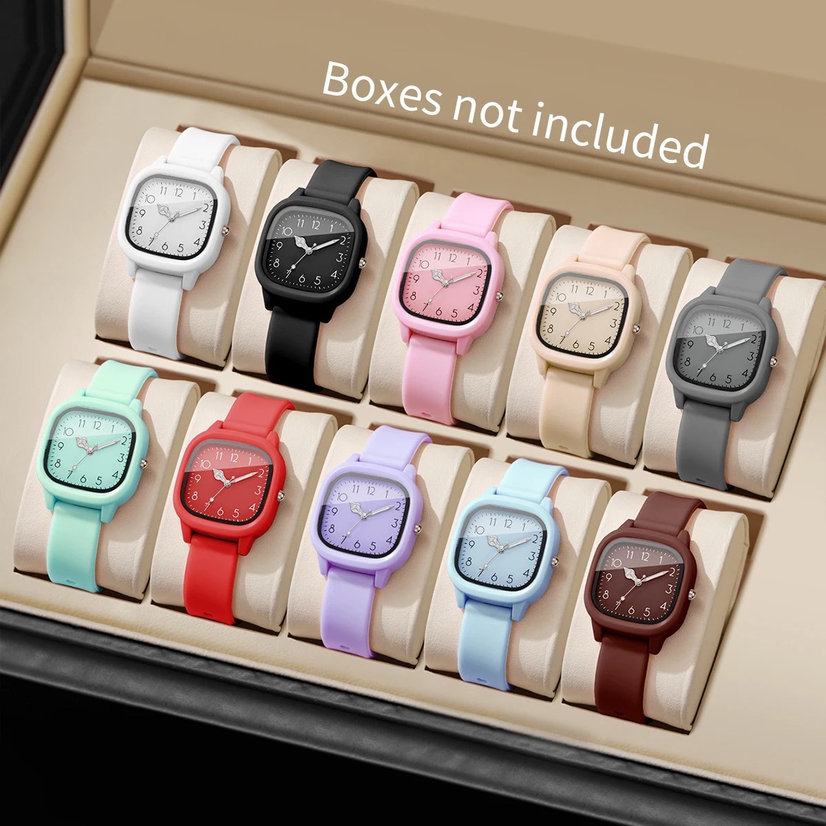 Silicone Quartz Wristwatches Stainless Steel Ladies Watches Women Watch