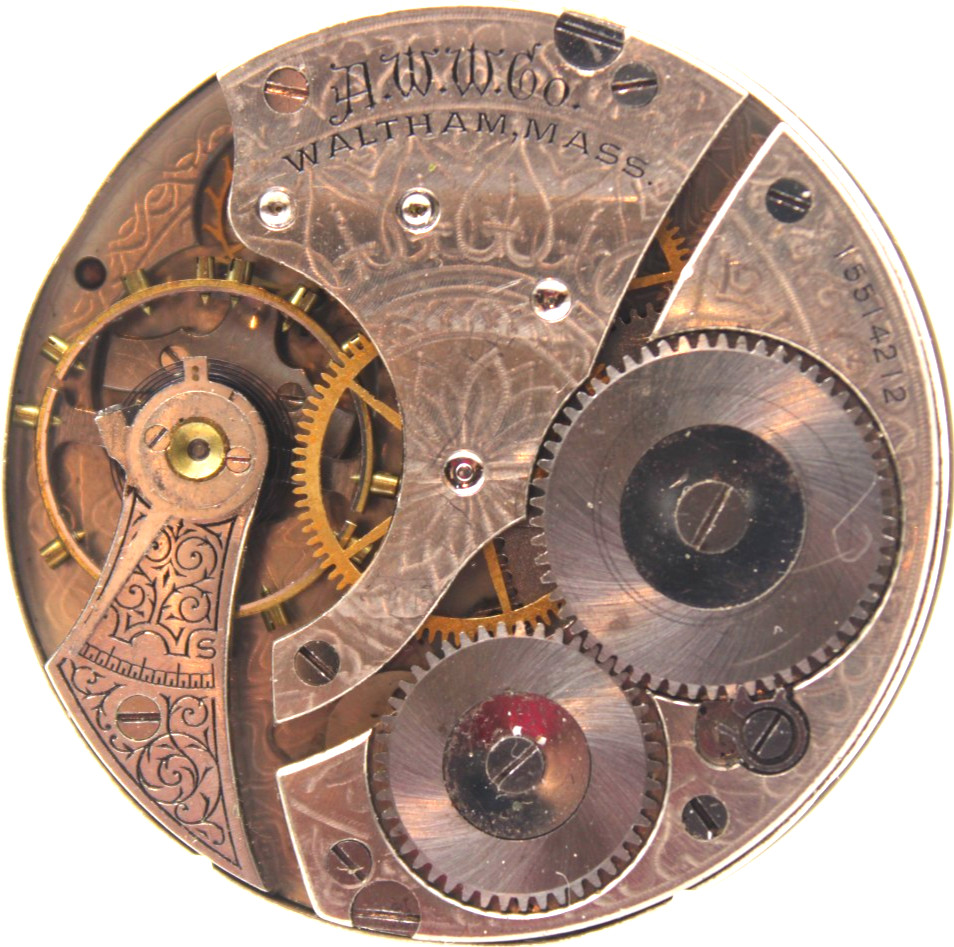 1907 WALTHAM POCKET WATCH MOVEMENT 15514212 GRADE: 610 16s 7j (TR)