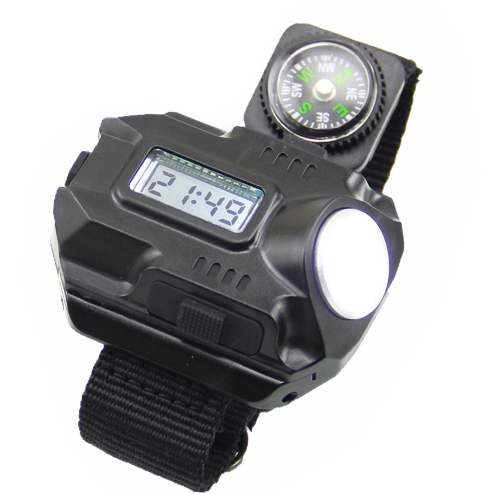 LED Wrist Watch Flashlight Torch Light USB Charging Rechargeable Flashlight