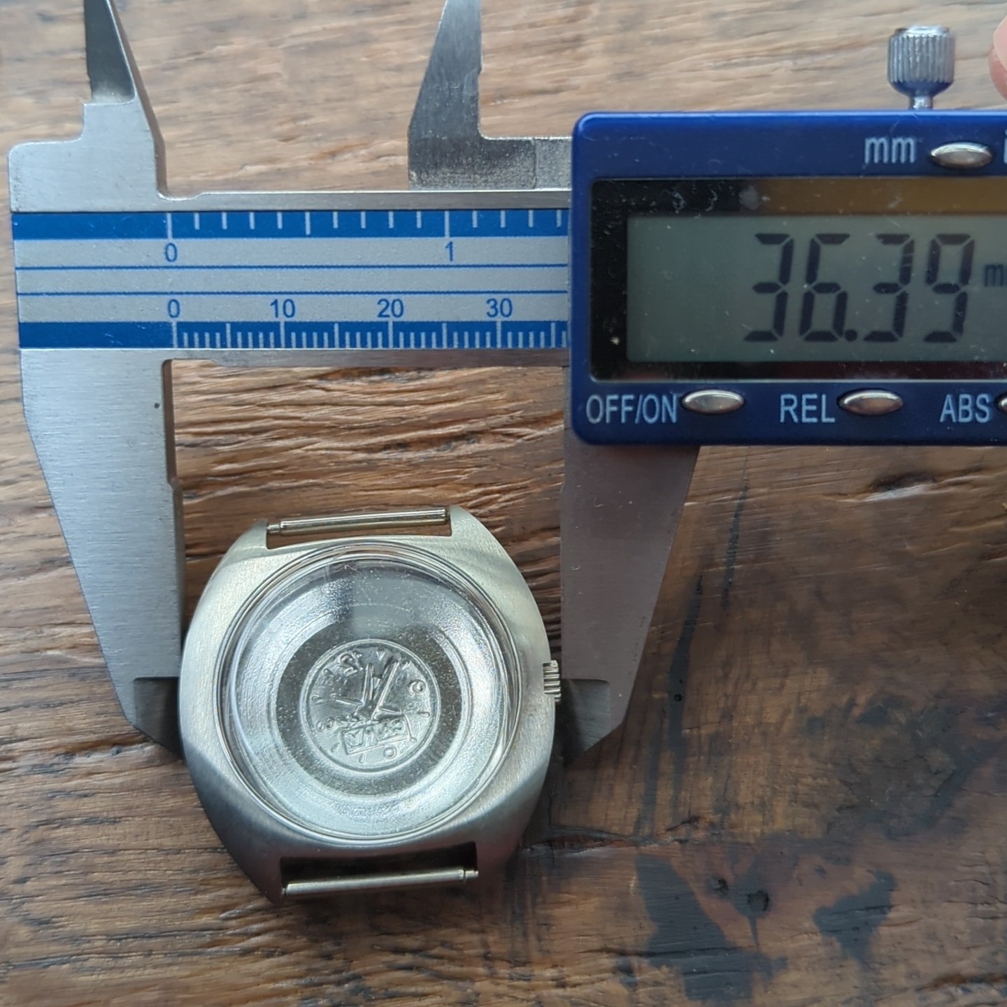 Vintage Camy Steel Swiss NOS Watch Case 36mm for 28.5mm Movement (J50)