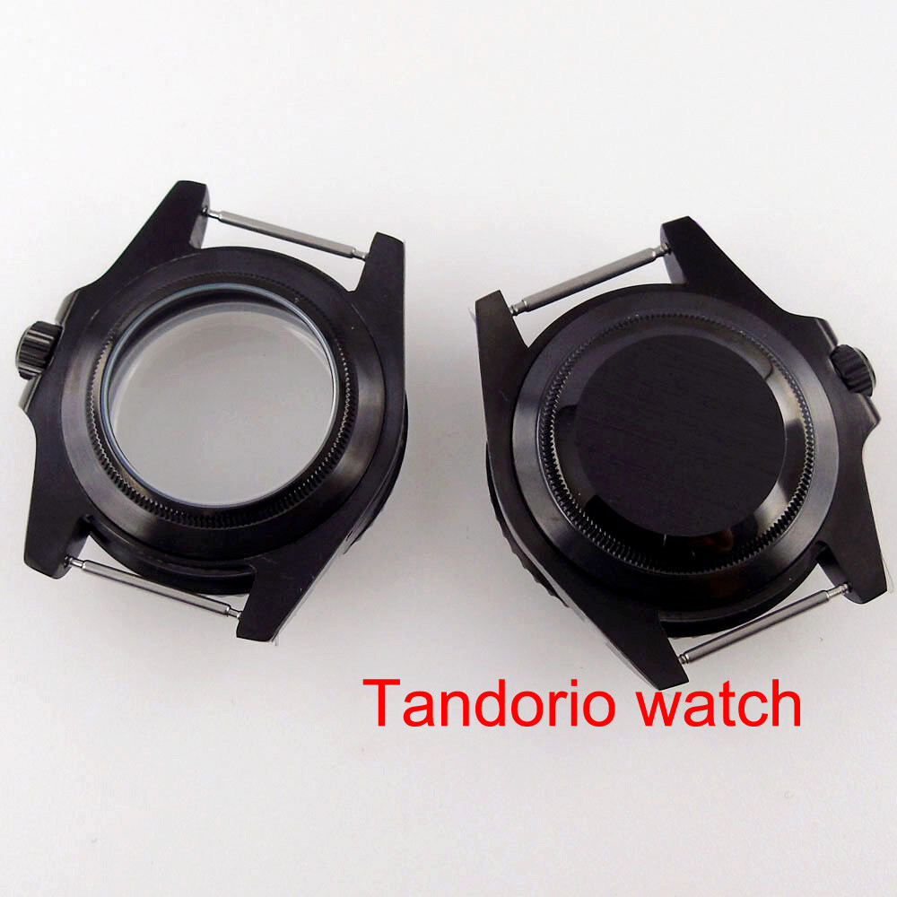 40mm Sapphire Glass Ceramic Bezel Chapter Ring Watch Case Fit for NH35 NH36 2824