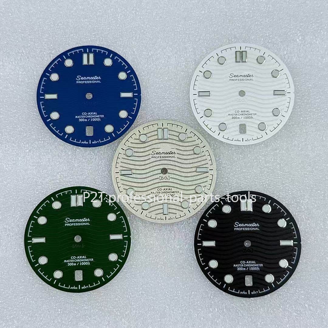 DIY 31mm Luminous Watch Dial Suitable for NH35 Movement Seamaster 300 Watch Face