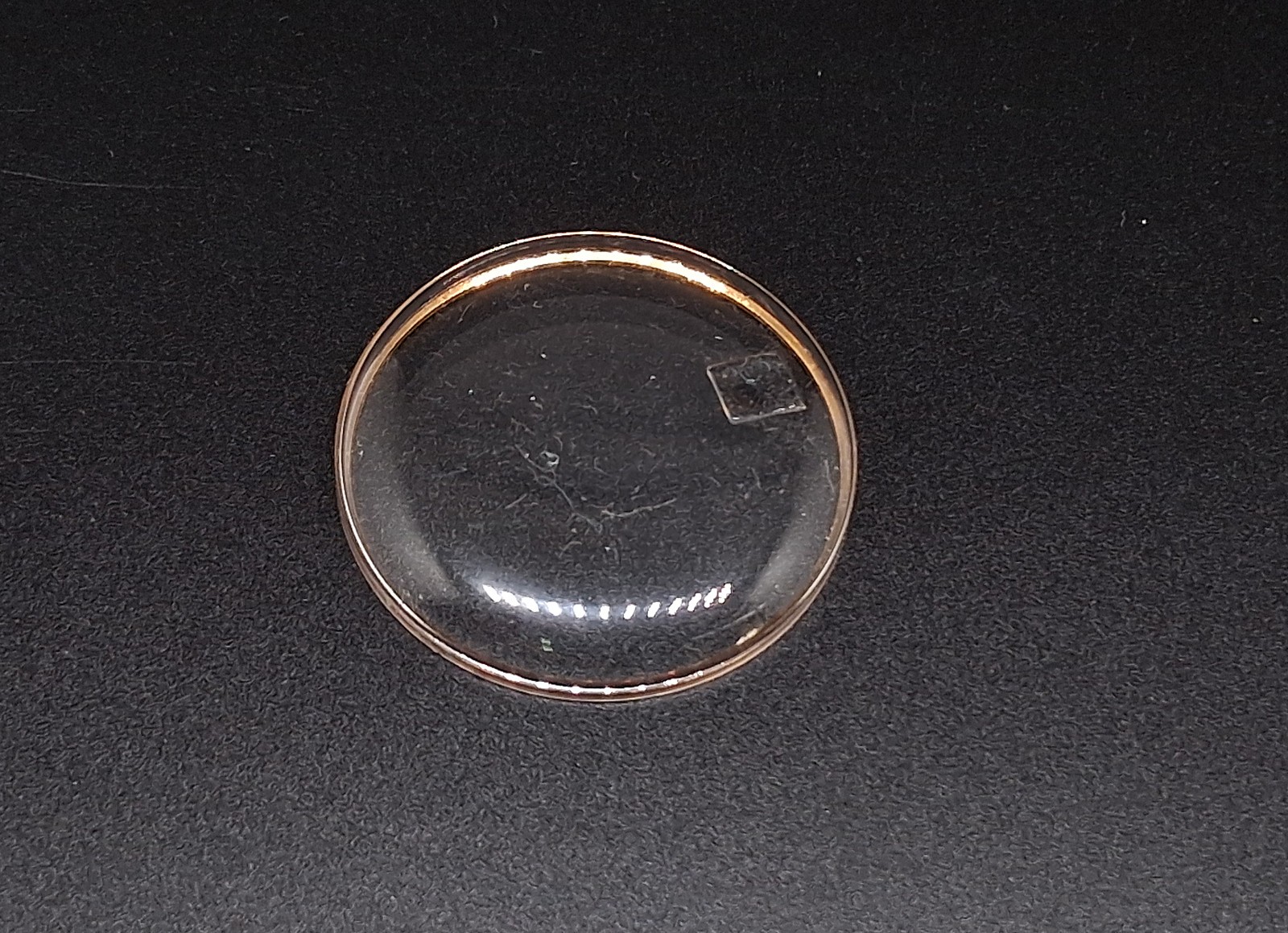 Replacement Watch Part Plex/Glass Gold Ring Loupe 31.6Mm