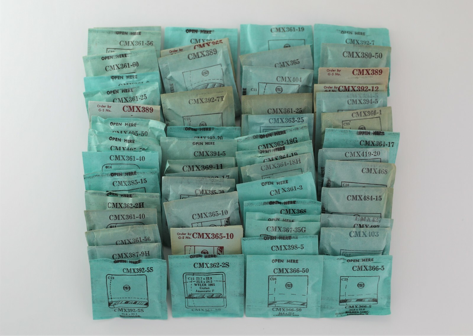 Germanow-Simon (GS) Wrist Watch Crystals- Series CMX (205+ variations) (2 of 2)