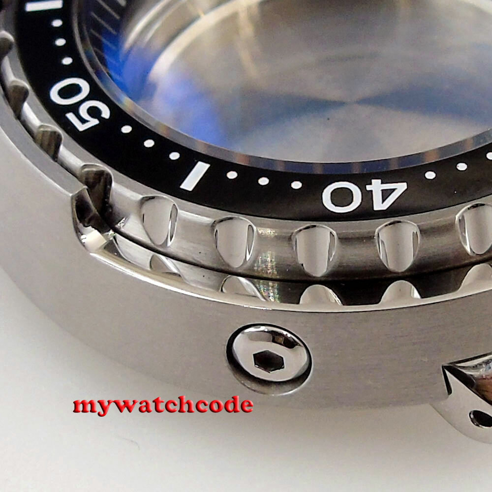 47mm Solid 316L Steel sapphire glass Watch Case 300M water resistance 4 o’clock