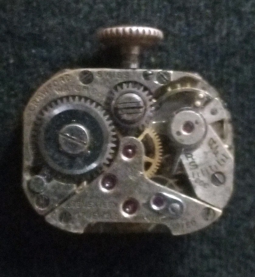 Crawford Mechanical Watch Movement Vintage Manual Metal Parts