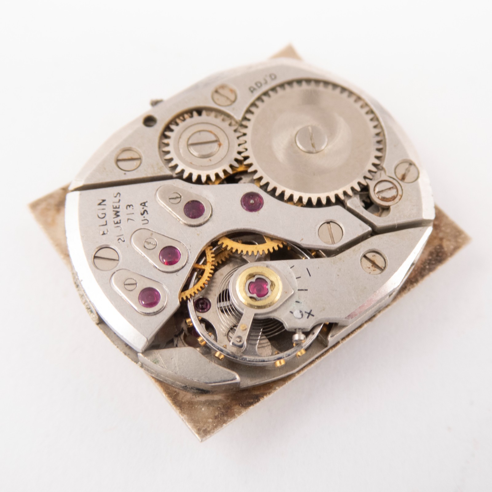 Vintage Elgin Caliber 713 21-Jewel Wristwatch Movement