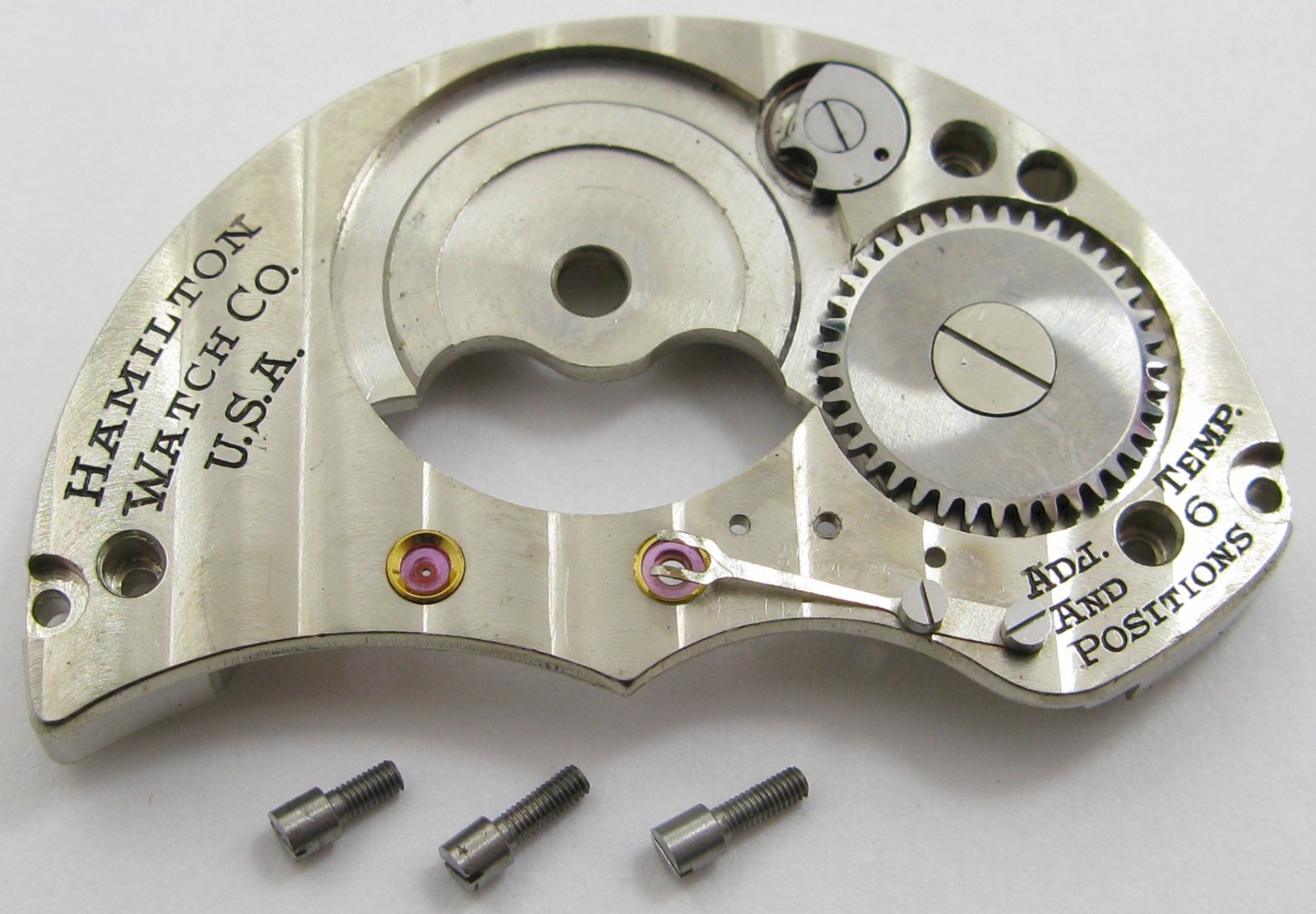 Hamilton Pocket Watch 4992B 16s 22j. part: incomplete barrel bridge