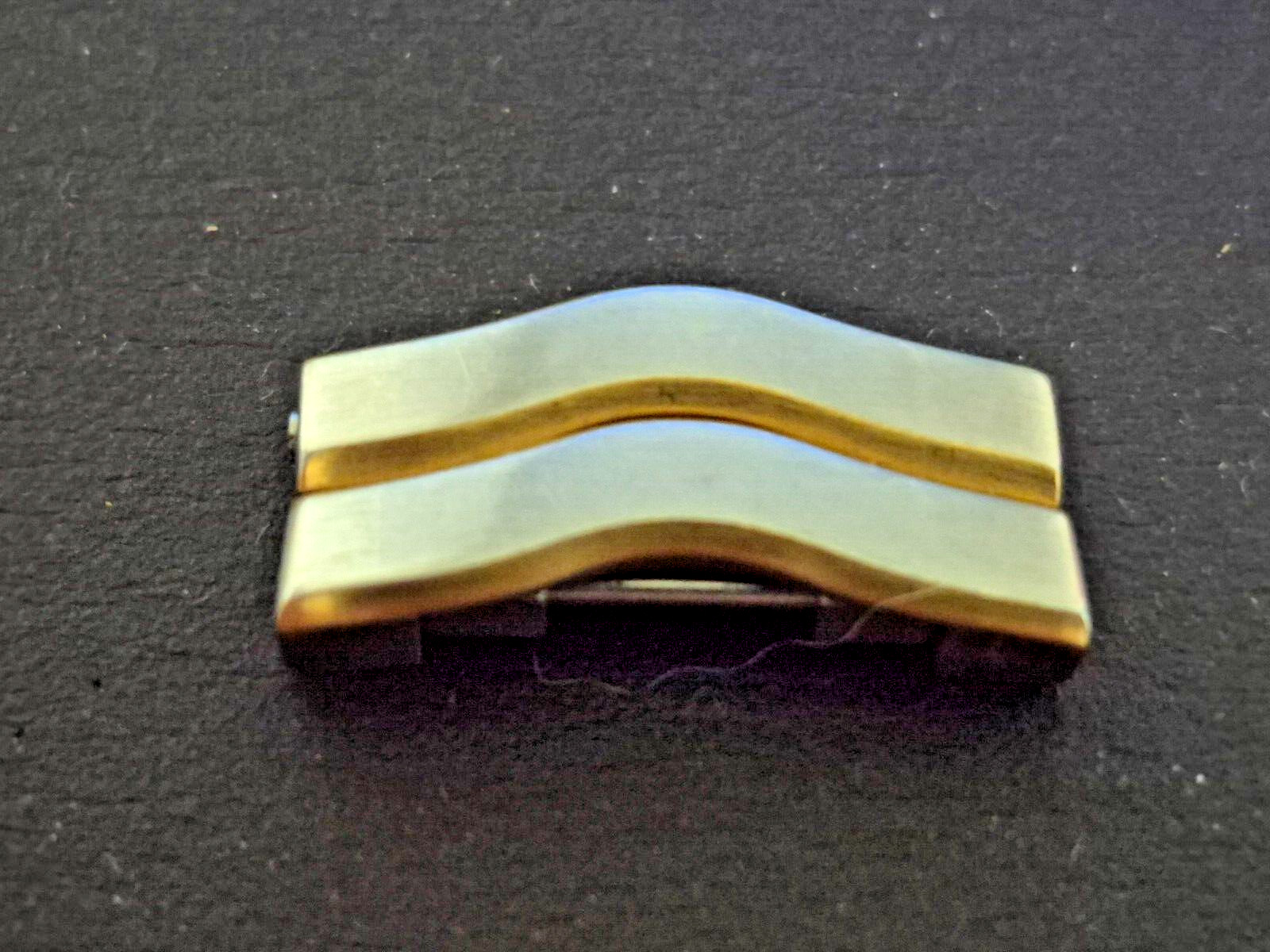 2 EBEL Classic Wave 20.5mm Extra Replacement Link Stainless Steel and Gold & Pin