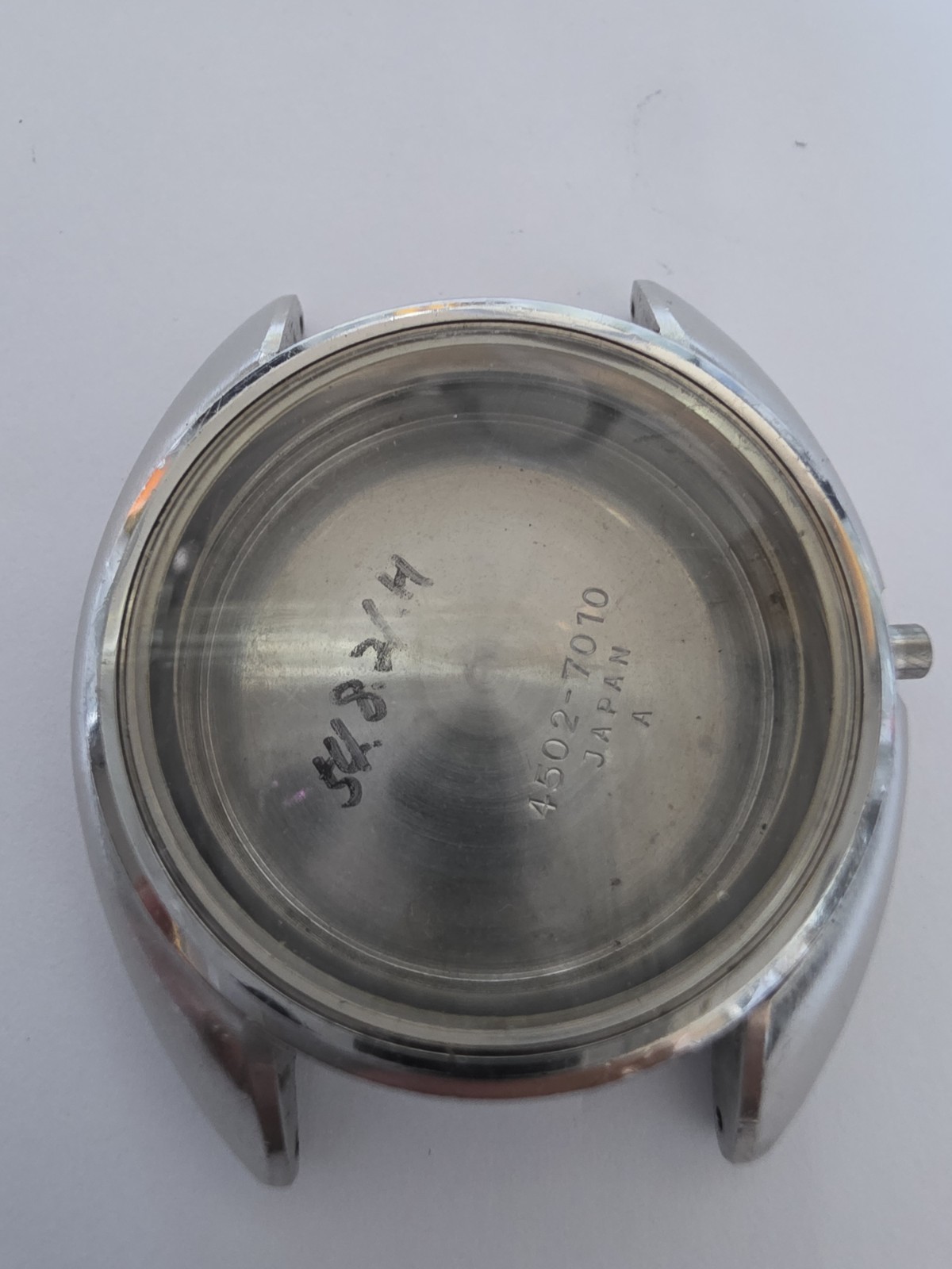 King Seiko 4502-7010 Case, Dial, Caseback and Crown and Stem.