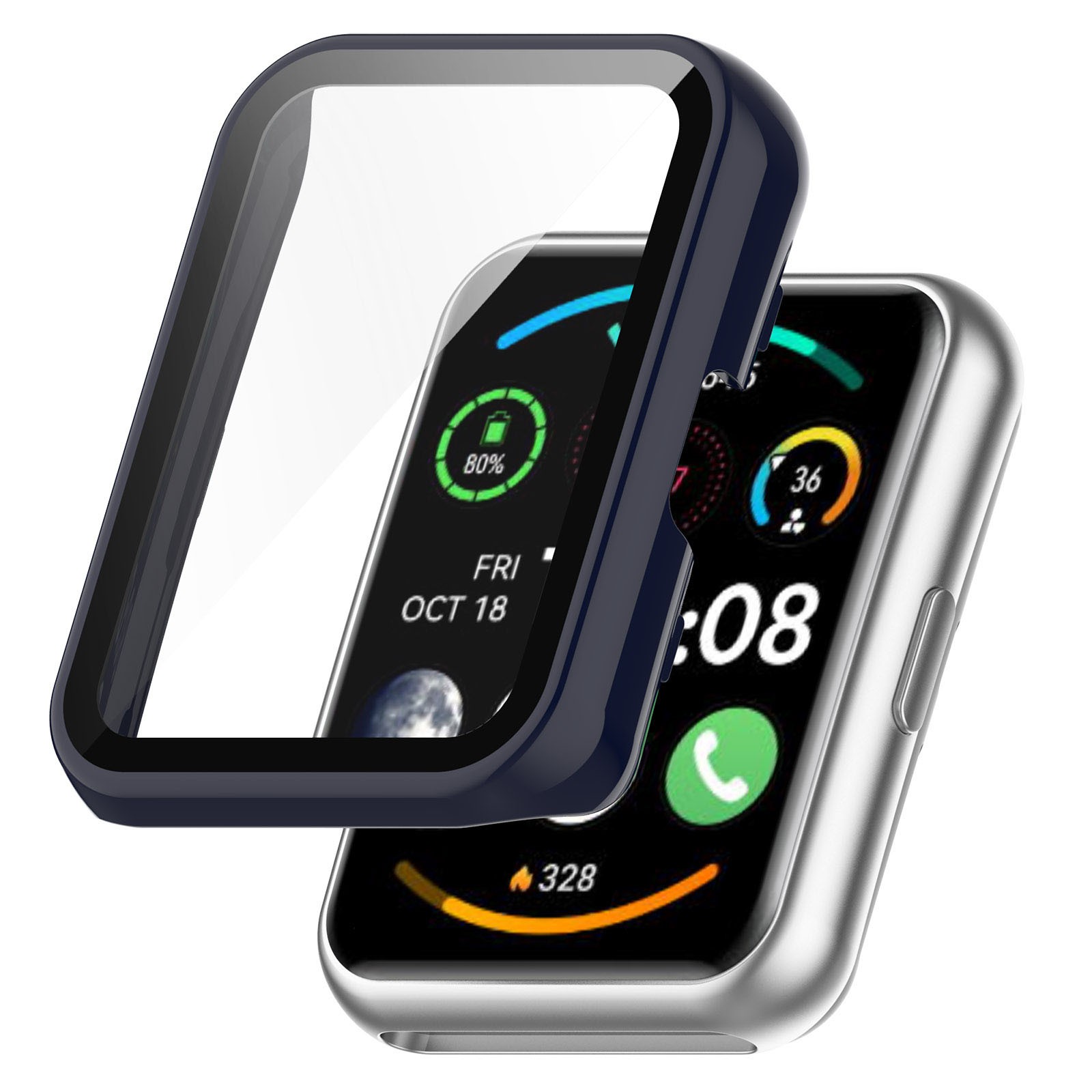 PC+Tempered Film Protective Case for Huawei Watch Fit Special Edition (B39)