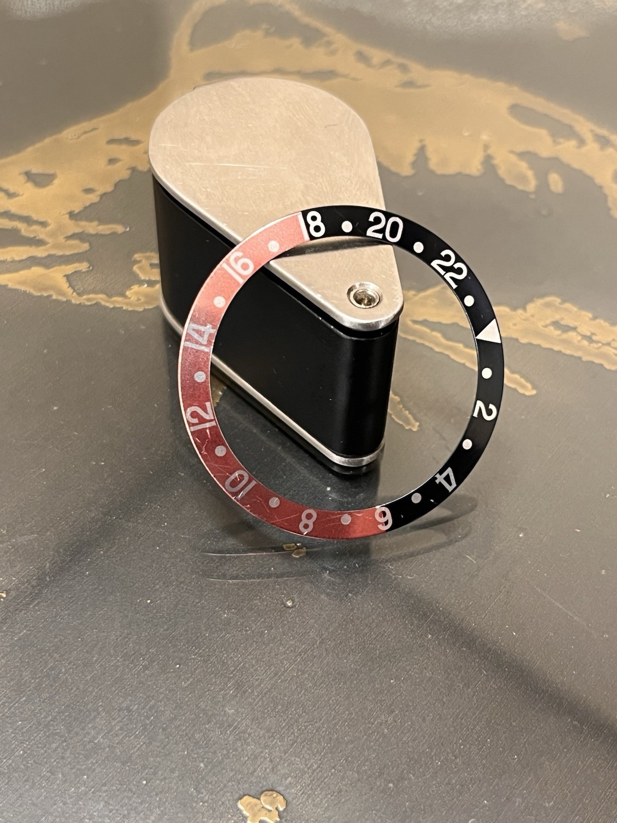 Orig Rolex GMT II Coke Insert Red Black SERIF Faded 16760 16700 16710