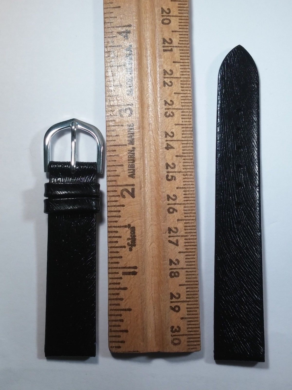 Fendi Band/Strap BLACK genuine leather, 15/14mm, lengths 60/100mm