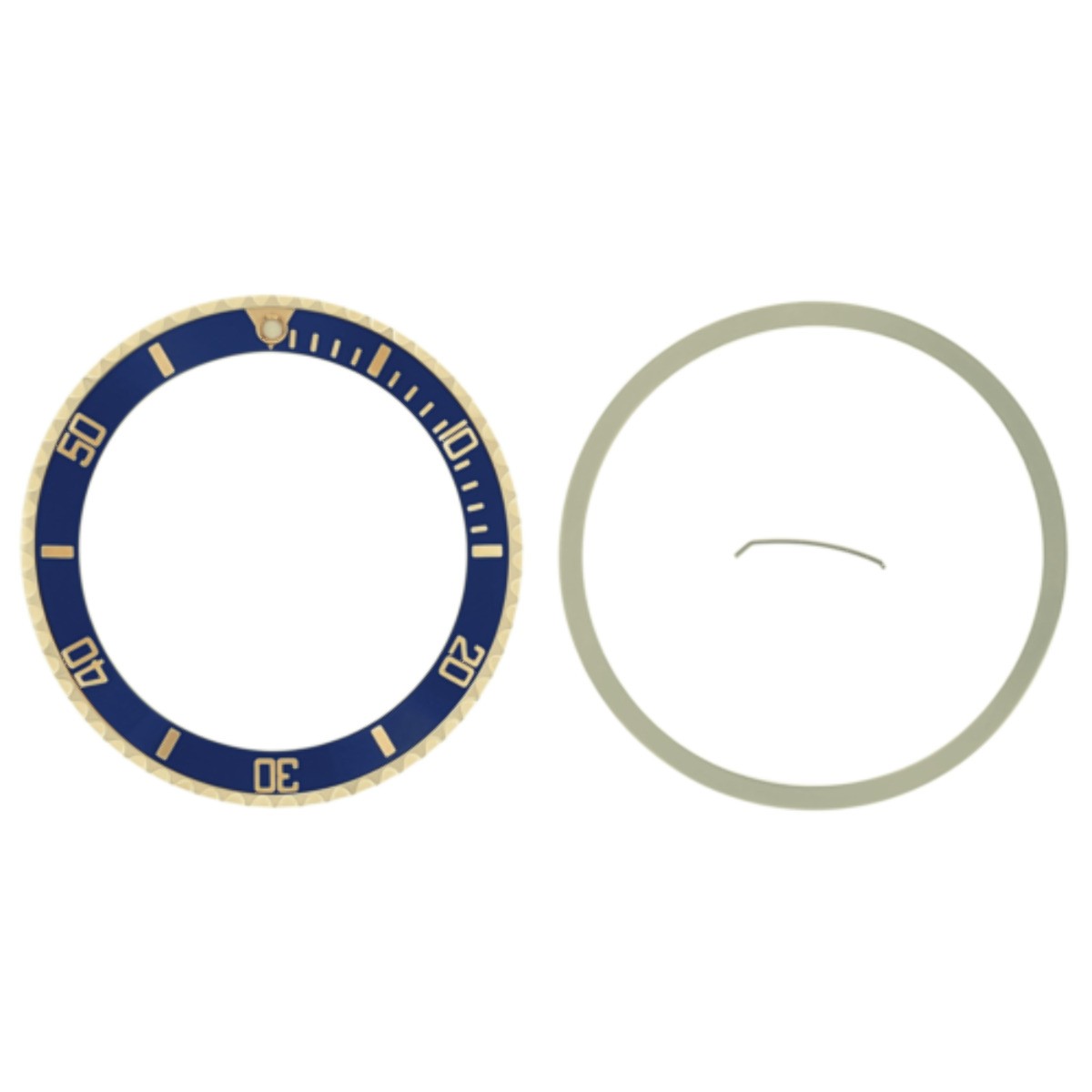 18KY Bezel, Insert & Spring Kit For Rolex Sapphire Model Sub 16613, 16618, 16808