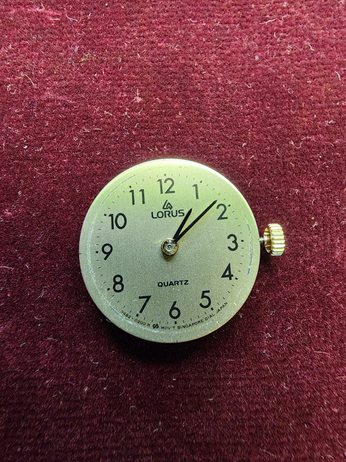 Lot 161 Lorus Quartz Watch Dial & Movement (Singapore Movement) – For Repair / P