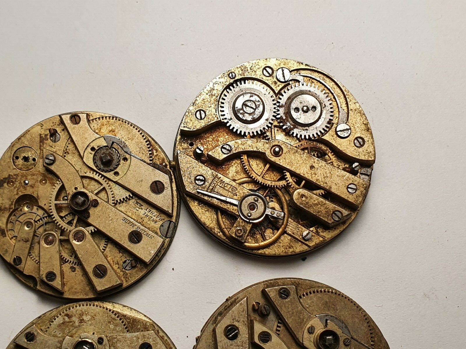 cylindre pocket watch movements for parts joblot