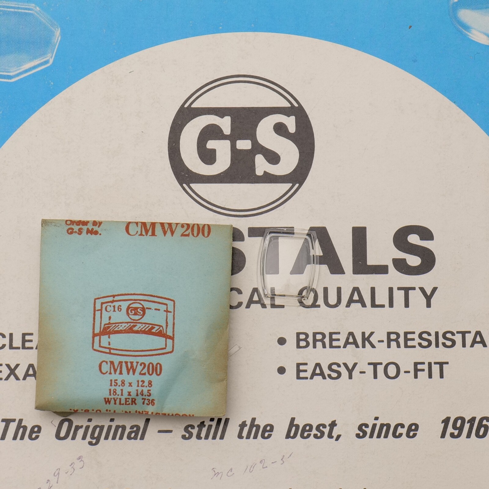 Vintage NOS GS Watch Crystal CMW200 Wyler 736 – 15.8 x 12.8mm (MF-MW)