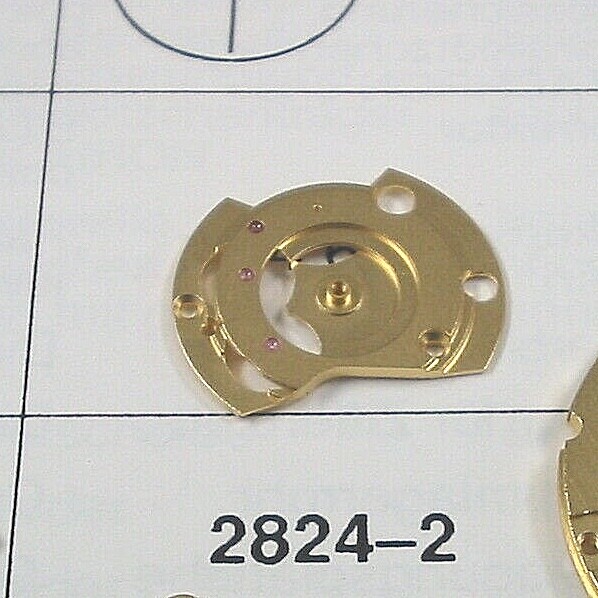 ETA 2824-2; new barrel bridge or train wheel bridge or automatic bridge in y/wh