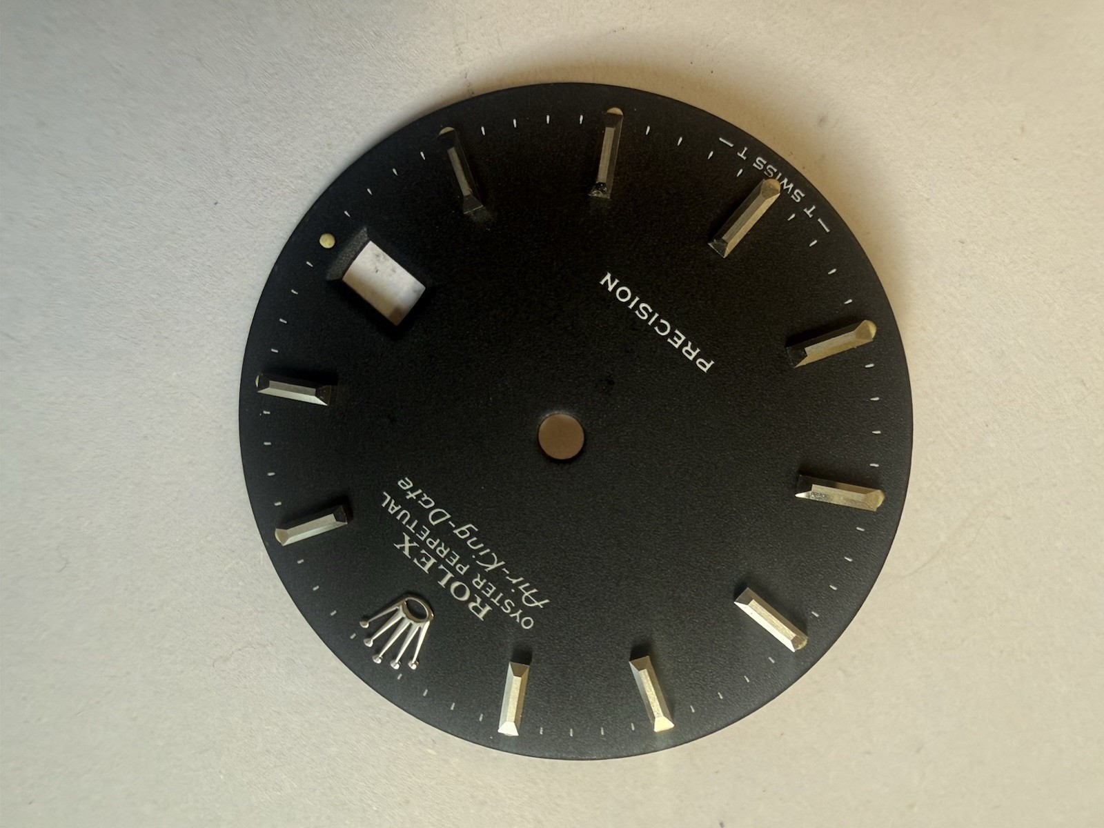 Vintage Rolex Oyster Perpetual Air King Date Matte Black Fit Rolex Caliber 1525